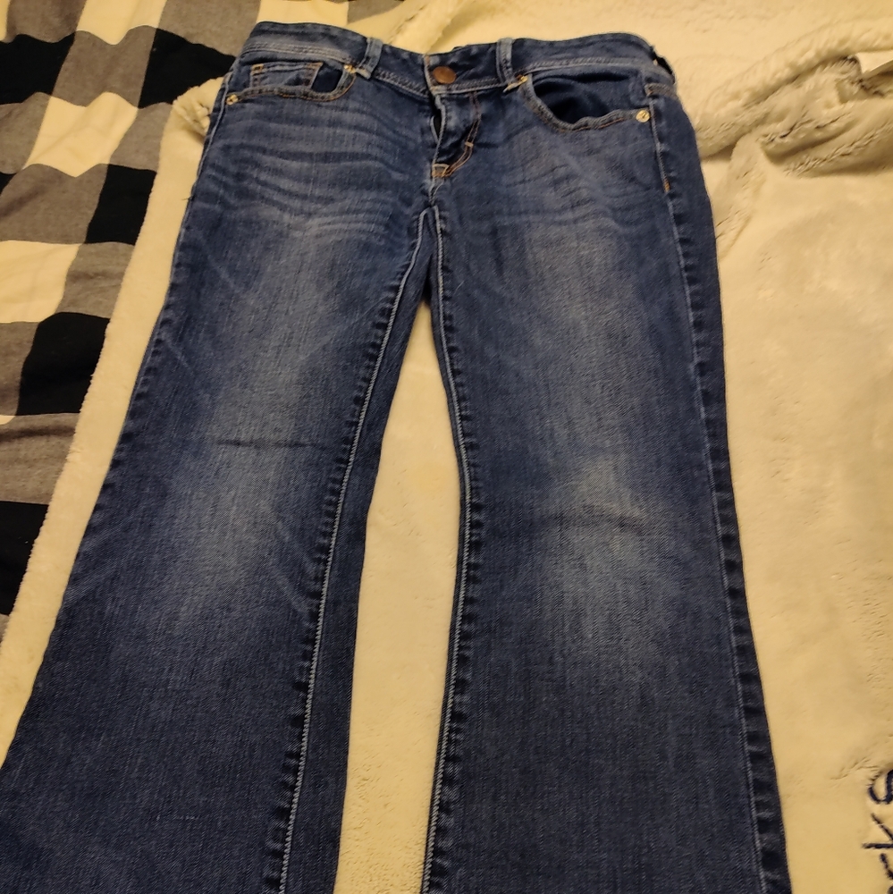 American eagle women's jeans sz 4 short original boot